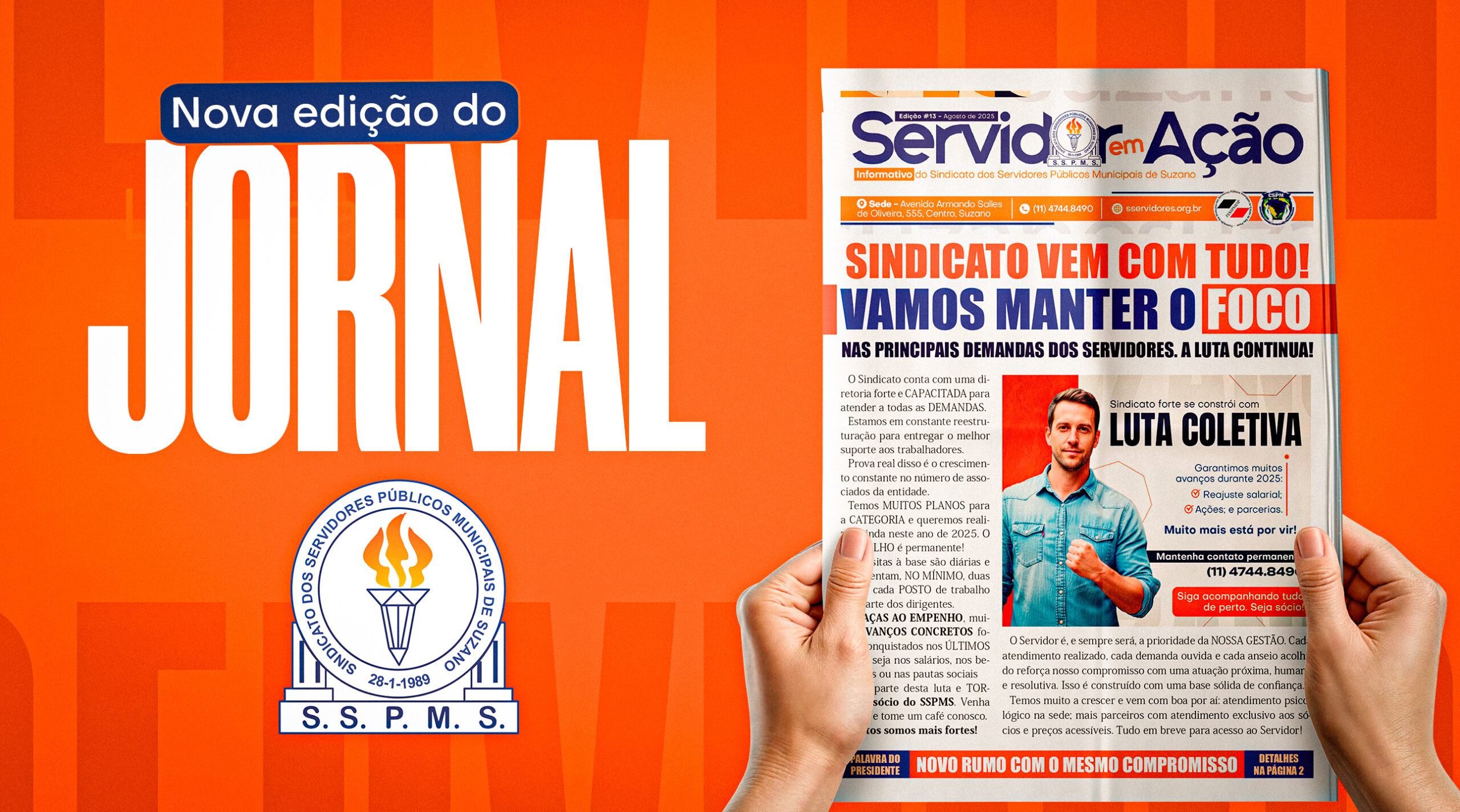 Sindicato lança nova edição do “Servidor em Ação”. Impresso está em circulação e pode ser conferido online
