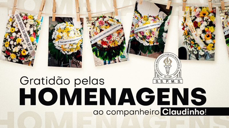 Nosso agradecimento pela presença e homenagem ao companheiro Claudinho em sua partida. GRATIDÃO!